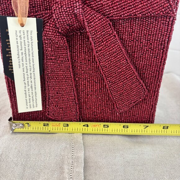 Made in India Bow Hand Held Bag - Maroon - Picture 11 of 13